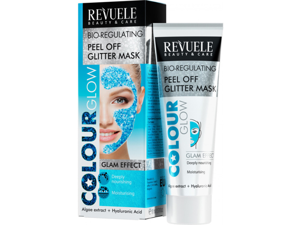 Маска-плівка для обличчя синя біорегулююча Revuele Color Glow, 80 мл