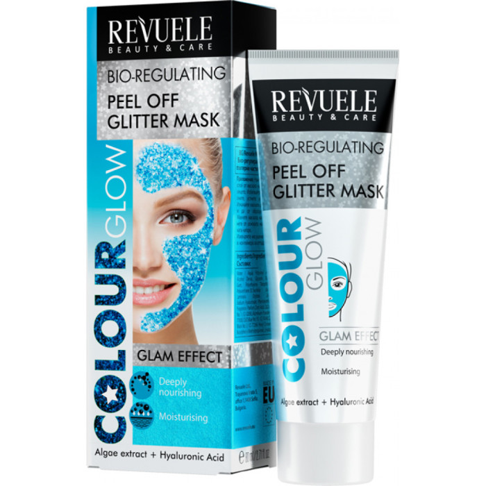 Маска-плівка для обличчя синя біорегулююча Revuele Color Glow, 80 мл