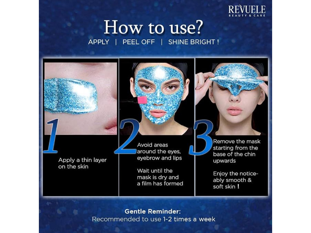 Маска-плівка для обличчя синя біорегулююча Revuele Color Glow, 80 мл