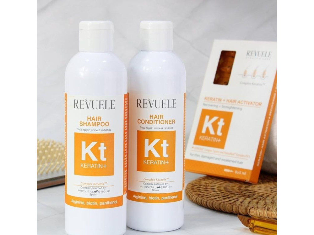 Кондиціонер Revuele KERATIN+  для ламкого, тьмяного, тонкого волосся , 200 мл