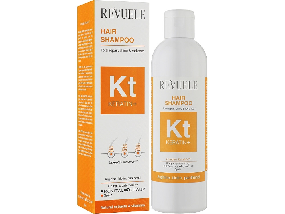 Відновлюючий шампунь з кератином Revuele Keratin+, 200 мл