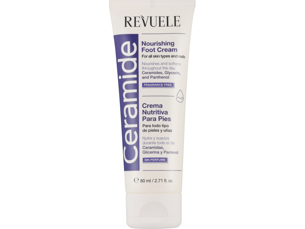 Живильний крем для ніг з керамідами Revuele Ceramide, 80 мл