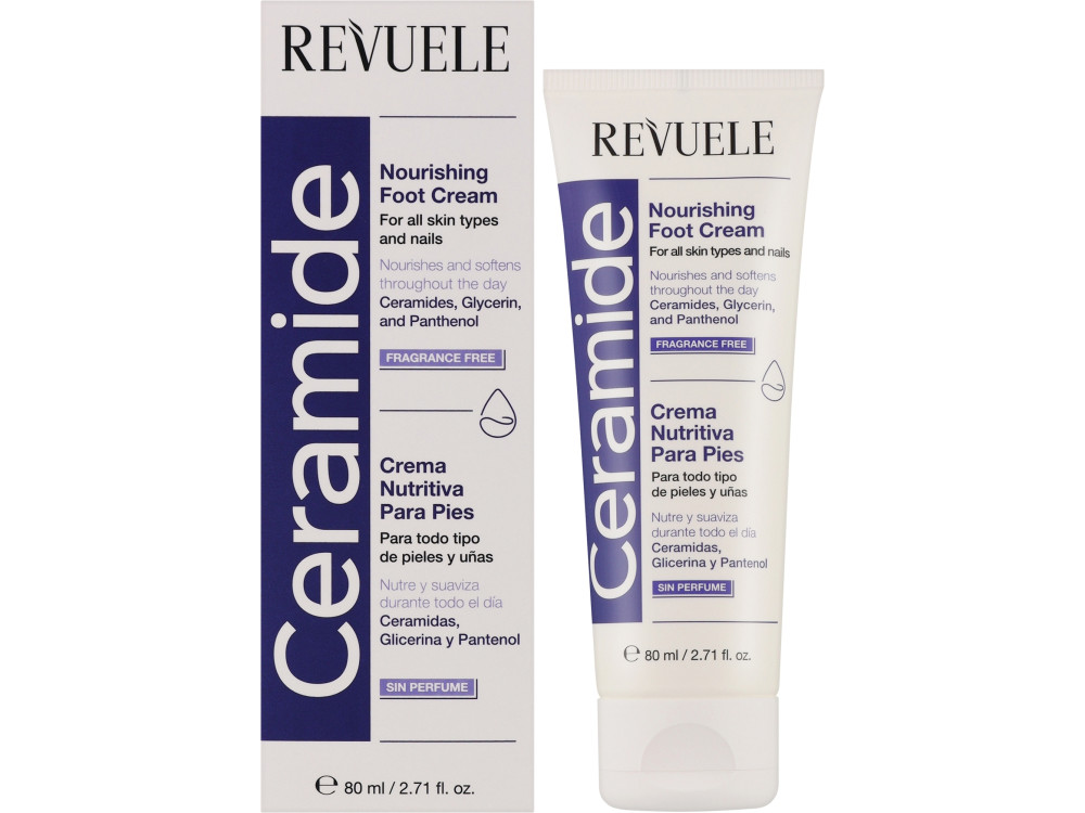 Живильний крем для ніг з керамідами Revuele Ceramide, 80 мл