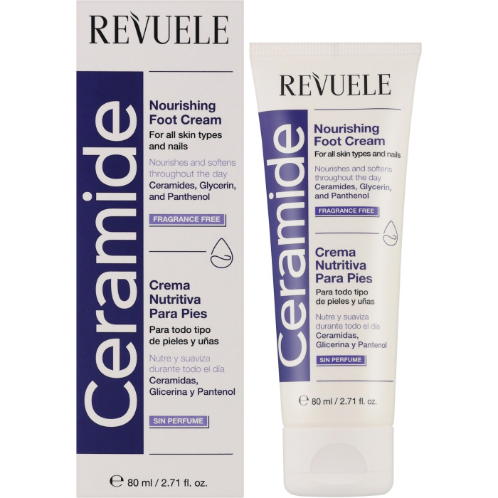 Живильний крем для ніг з керамідами Revuele Ceramide, 80 мл
