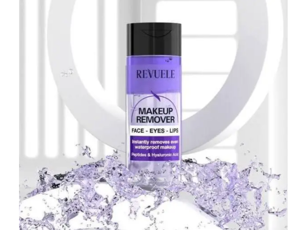 Засіб двофазний для зняття макіяжу з обличчя, повік, губ Revuele Makeup Remover, 150 мл