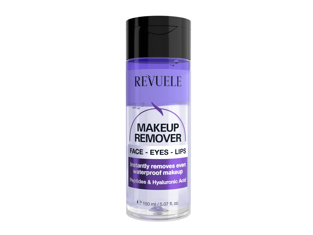 Засіб двофазний для зняття макіяжу з обличчя, повік, губ Revuele Makeup Remover, 150 мл