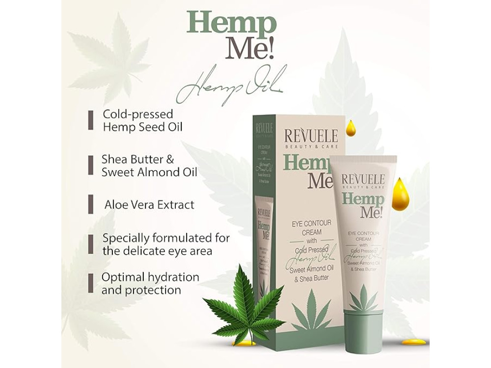 Крем для контуру очей Revuele HEMP ME!, 35 мл