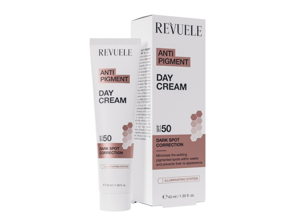 Крем для обличчя Денний проти пігментації Revuele SPF 50, 40 мл