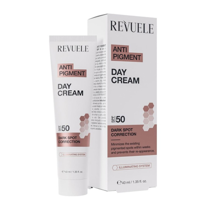 Крем для обличчя Денний проти пігментації Revuele SPF 50, 40 мл