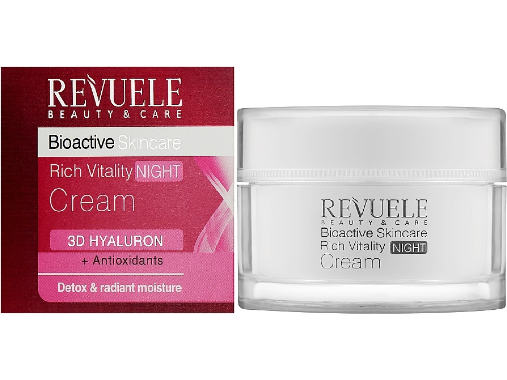 Крем нічний з гіалуроном Revuele Bio Active 3D Hyaluron Skin Care, 50 мл