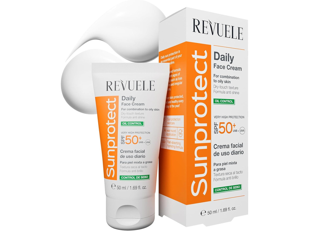Крем сонцезахисний для обличчя та тіла Контроль жиру Revuele SPF50+, 50 мл