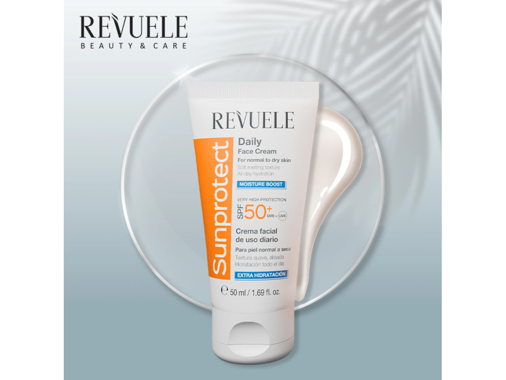 Крем сонцезахисний для обличчя та тіла зволожуючий Revuele SPF50+, 50 мл