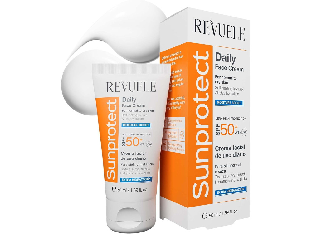 Крем сонцезахисний для обличчя та тіла зволожуючий Revuele SPF50+, 50 мл