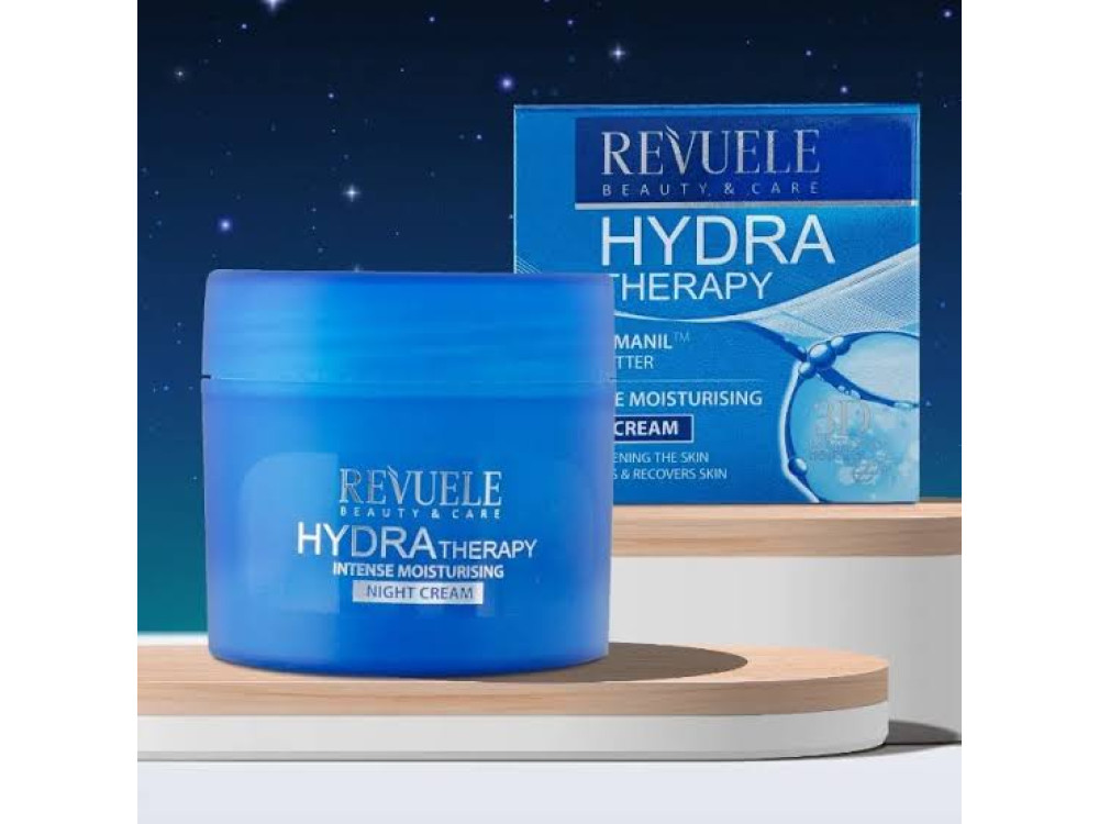 Нічний крем для обличчя інтенсивно зволожувальний  Revuele Hydra Therapy, 50 мл