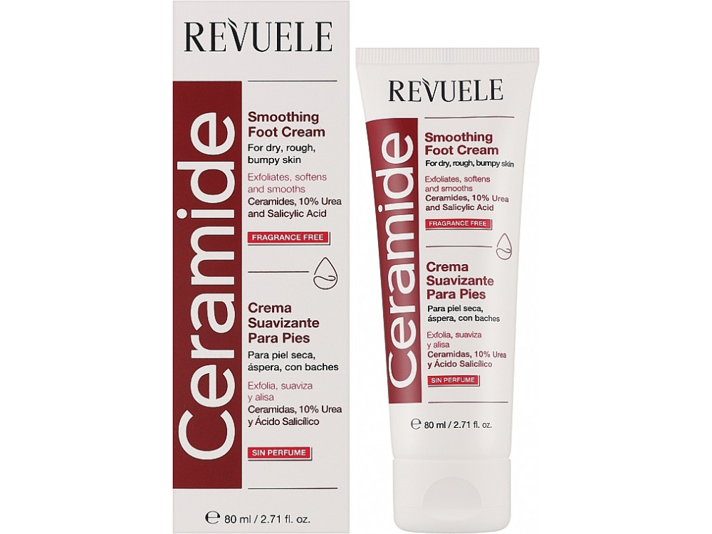 Розгладжуючий крем для ніг з керамідами Revuele Ceramide, 80 мл