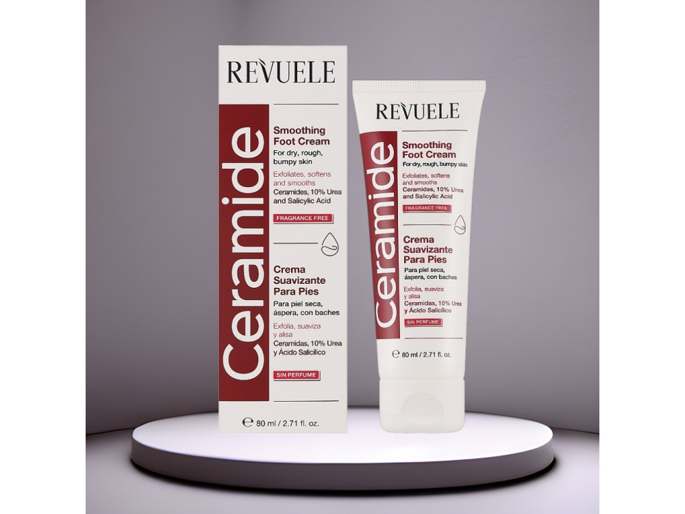 Розгладжуючий крем для ніг з керамідами Revuele Ceramide, 80 мл