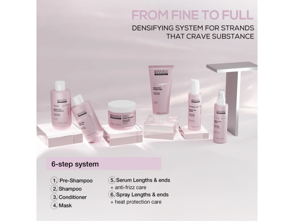 Спрей для тонкого та слабкого волосся Незмивний Revuele Hair Professional Thickology Densifying, 150 мл