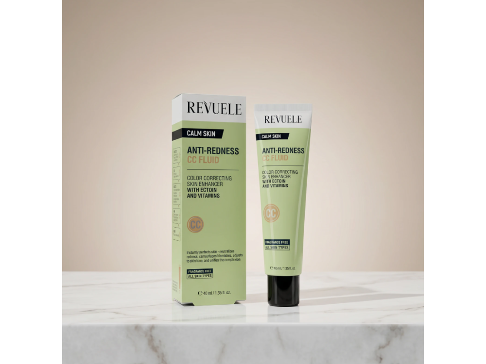СС-флюїд для обличчя Revuele Anti-Redness CC Fluid проти почервоніння, 40 мл