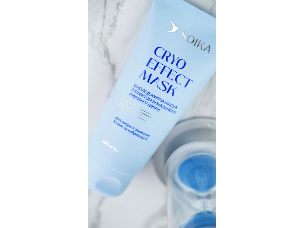 Маска охолоджуюча для обличчя Soika Cryo Effect Mask з ліфтинг-ефектом, саше 5 мл
