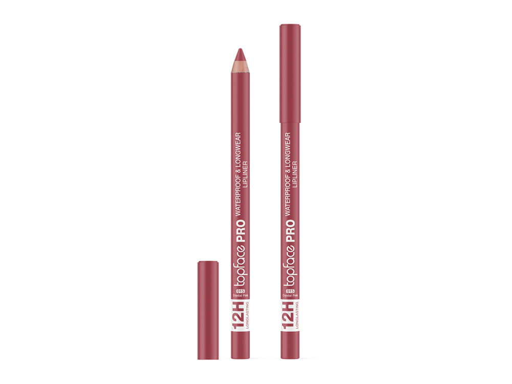 Олівець для губ водостійкий Topface PT621 PRO Waterproof & Longwear Lipliner 015 Crystal Pink, ягідно-рожевий, 1,14 г