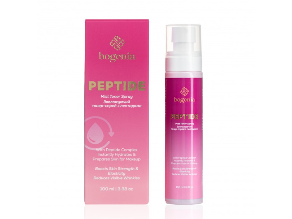 Зволожуючий тонер-спрей з пептидами Bogenia Peptide Mist Toner Spray BG454 100 мл