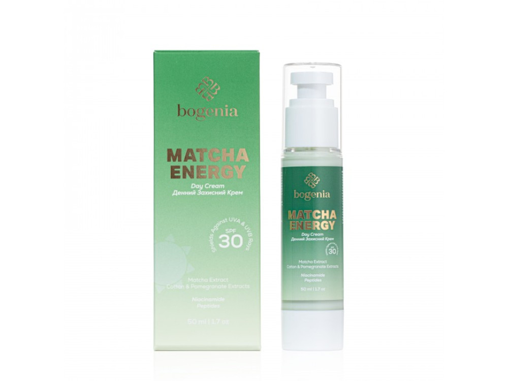 Денний крем з матчею Bogenia Matcha Day Cream Fluid SPF 30 BG459 50 мл