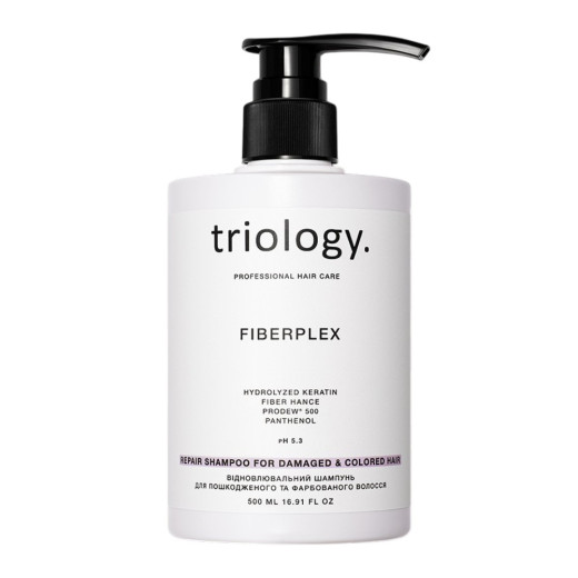Відновлювальний шампунь для пошкодженого та фарбованого волосся Triology FIBERPLEX 500 мл