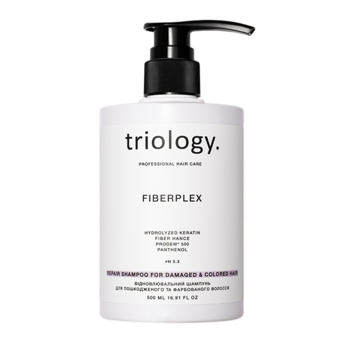 Відновлювальний шампунь для пошкодженого та фарбованого волосся Triology FIBERPLEX 500 мл
