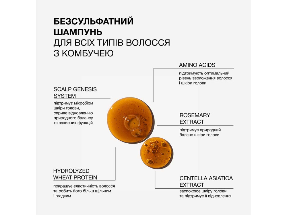 Безсульфатний шампунь для всіх типів волосся з комбучею Triology KOMBUCHA 500 мл