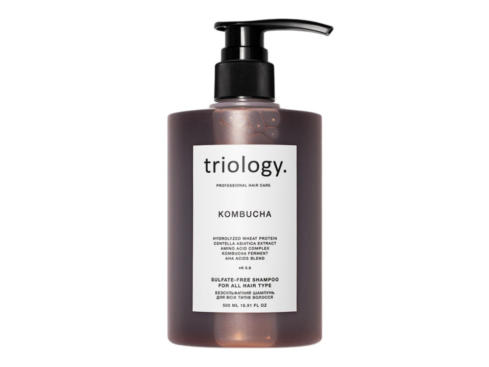 Безсульфатний шампунь для всіх типів волосся з комбучею Triology KOMBUCHA 500 мл