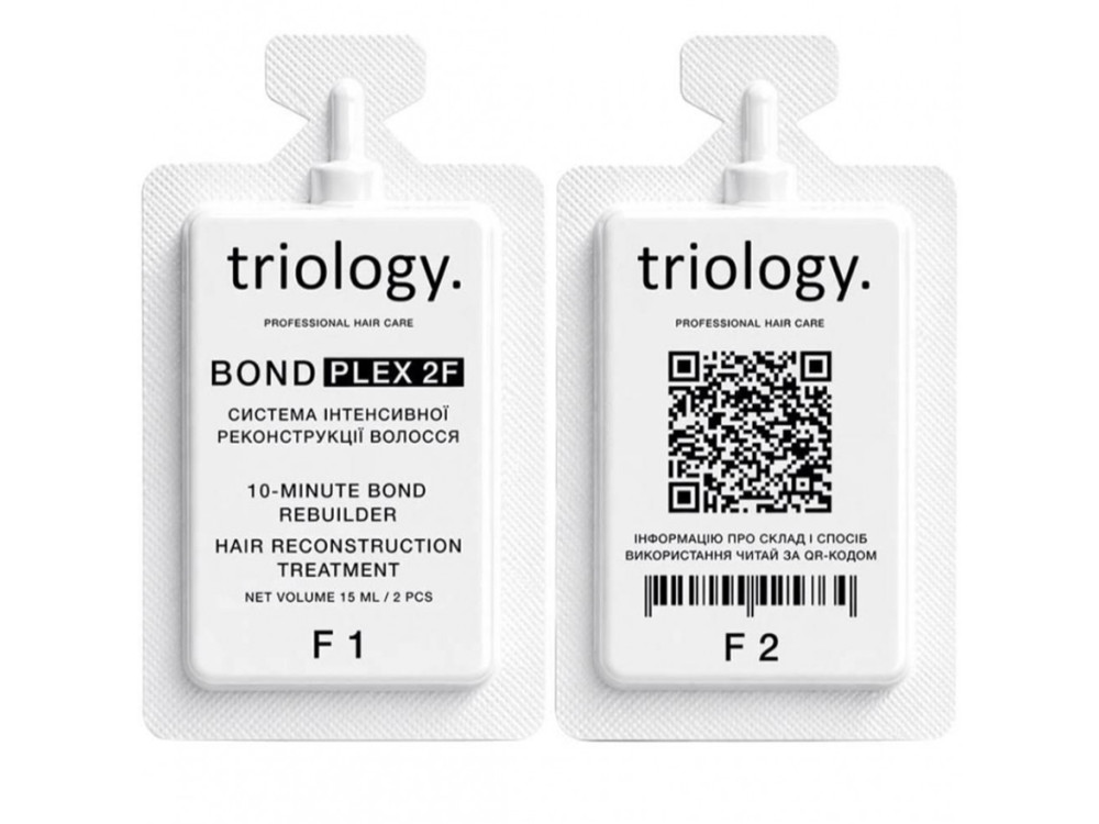 Холодне відновлення triology. Система інтенсивної реконструкції волосся BONDPLEX 2F (1 пара - 2 саше)