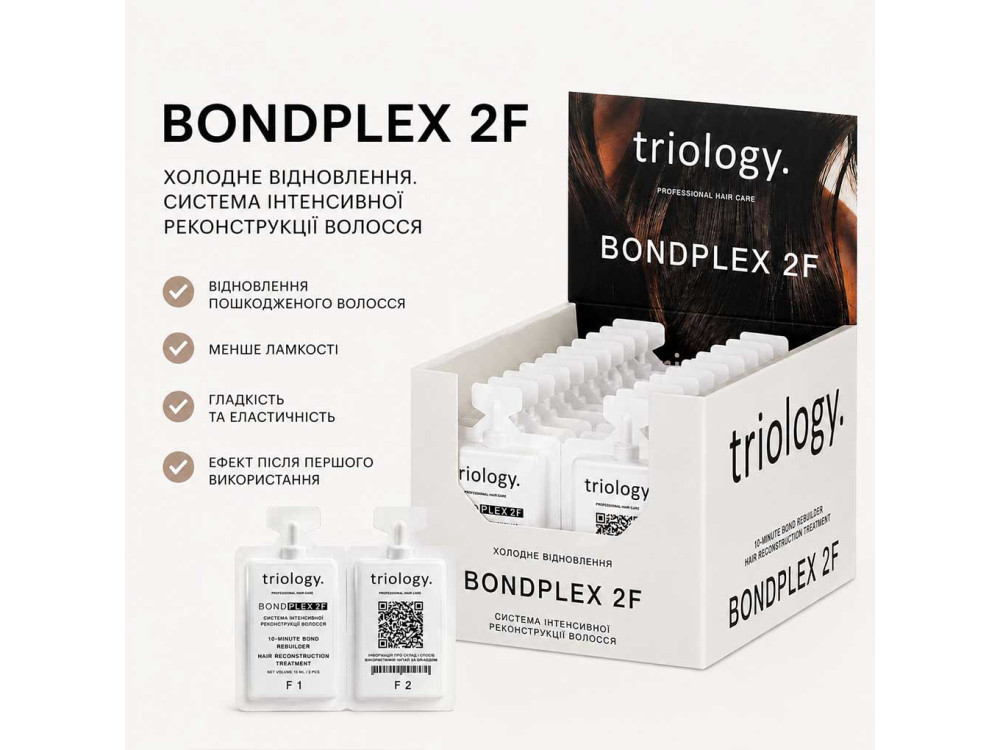 Холодне відновлення triology. Система інтенсивної реконструкції волосся BONDPLEX 2F