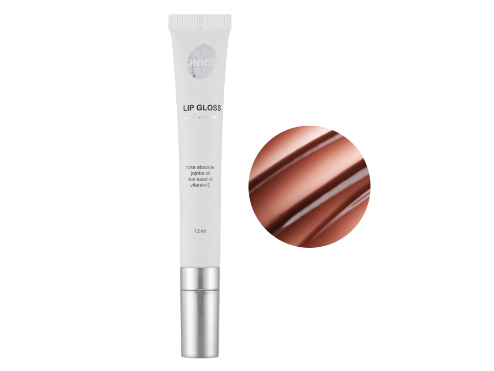 Блиск для губ з ментолом UNICO LIP GLOSS with menthol Brownie, 12мл