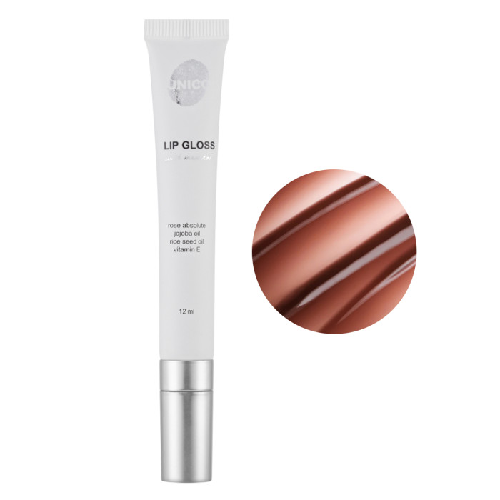 Блиск для губ з ментолом UNICO LIP GLOSS with menthol Brownie, 12мл