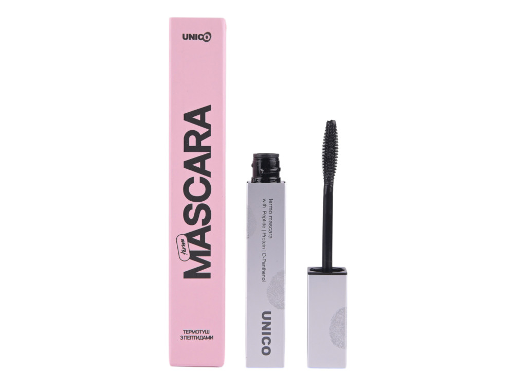 Термотуш для вій з пептидами UNICO BLACK TERMO MASCARA 