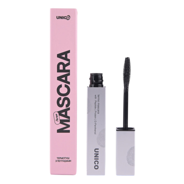 Термотуш для вій з пептидами UNICO BLACK TERMO MASCARA 