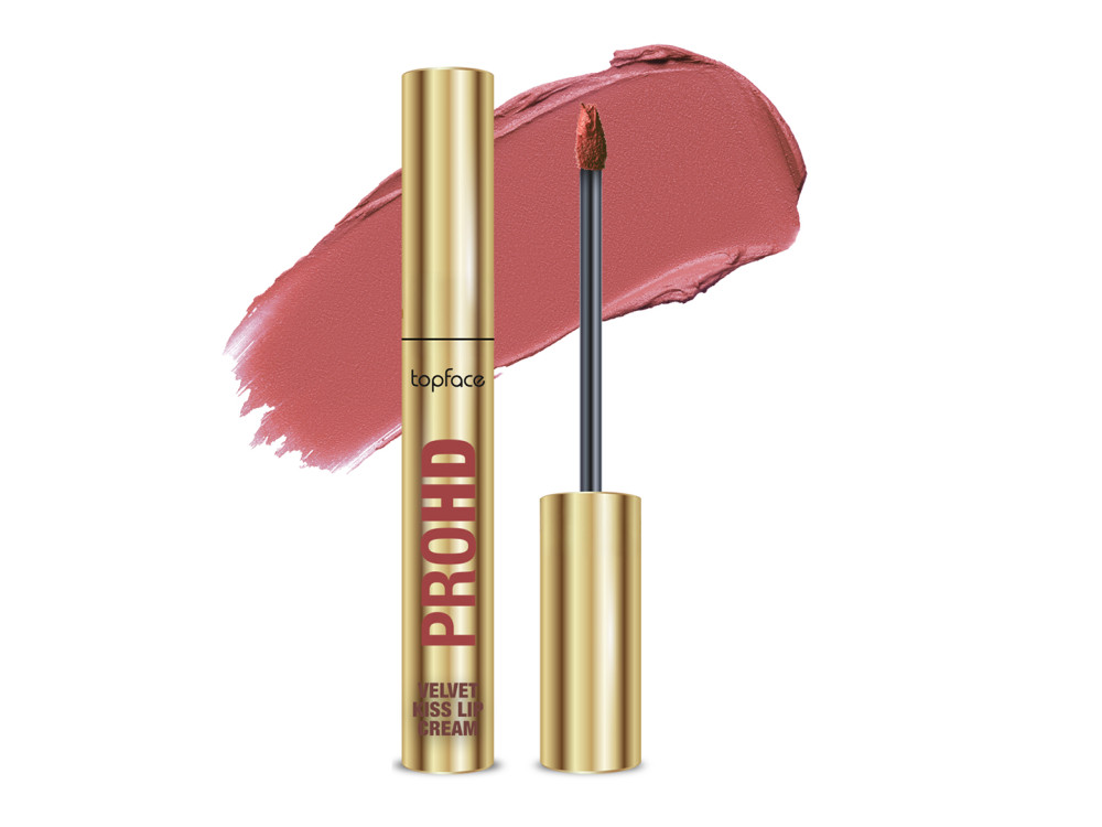 Рідка матова помада Topface PROHD Velvet Kiss Lip Cream PT212 002 Mauve Charm, 3 г