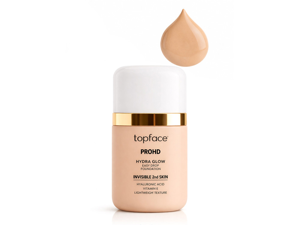 Тональна основа для обличчя Topface PT477 PROHD Hydra Glow Foundation 005 Silk Beige (персиковий беж)