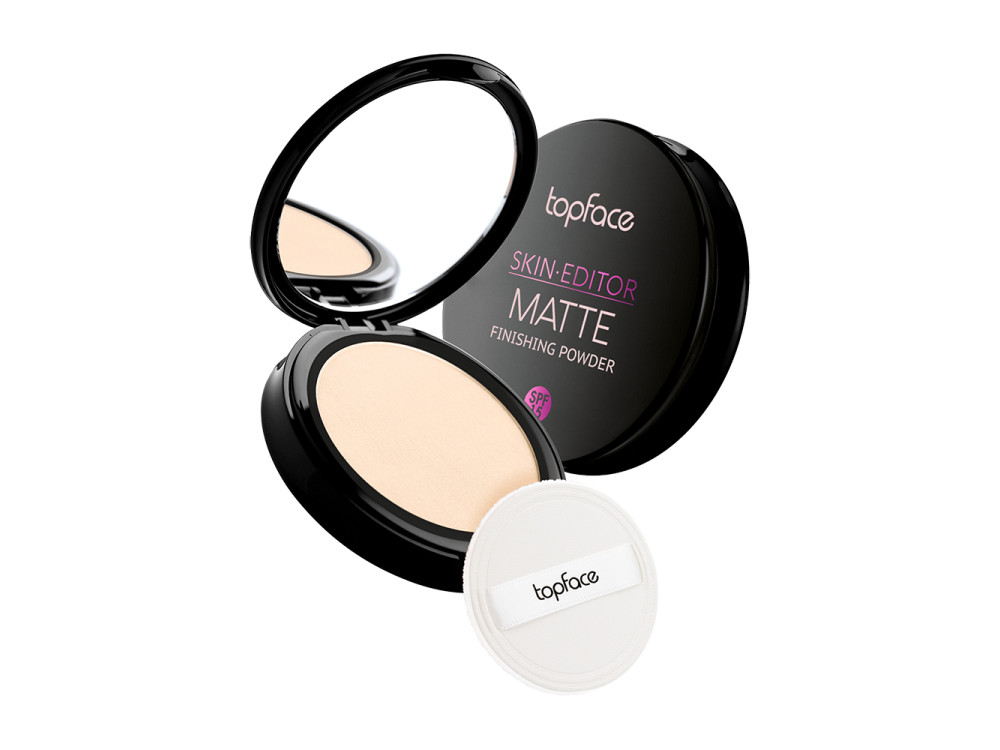 Матувальна компактна пудра для обличчя Topface Skin Editor Matte Finishing Powder PT263 01 