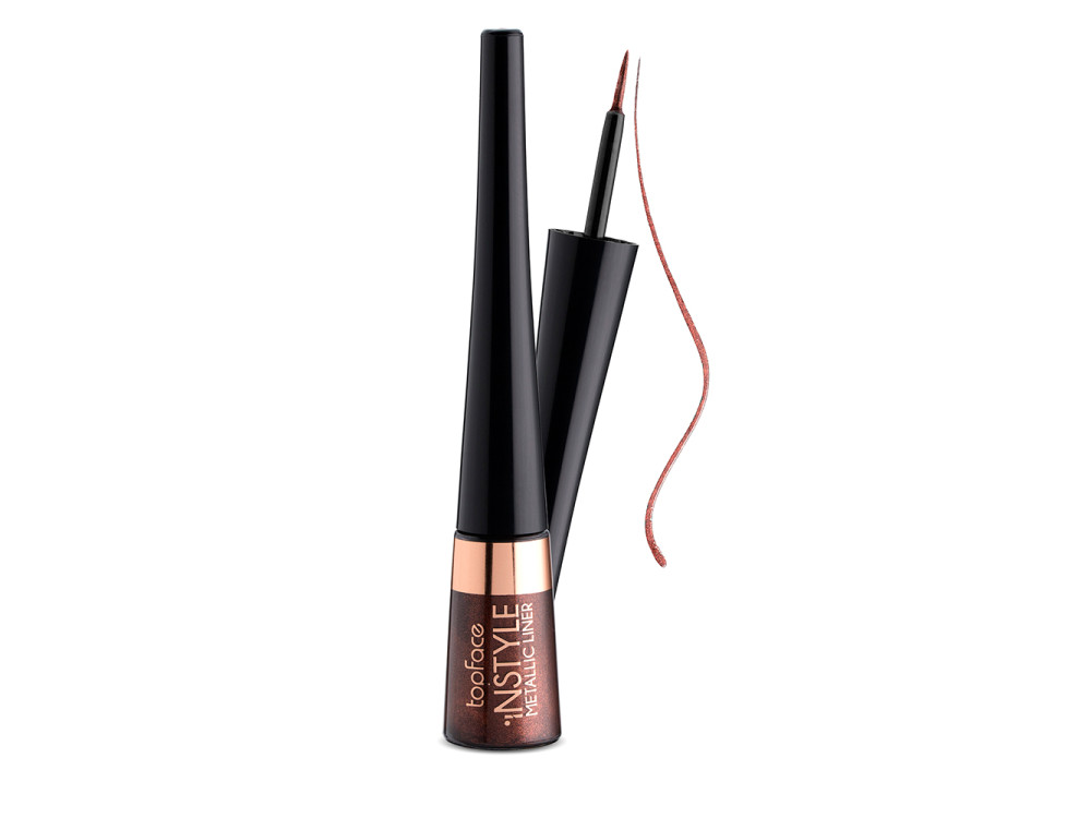 Підводка для очей Topface Metallic Instyle Liner PT554 08 коричнева 