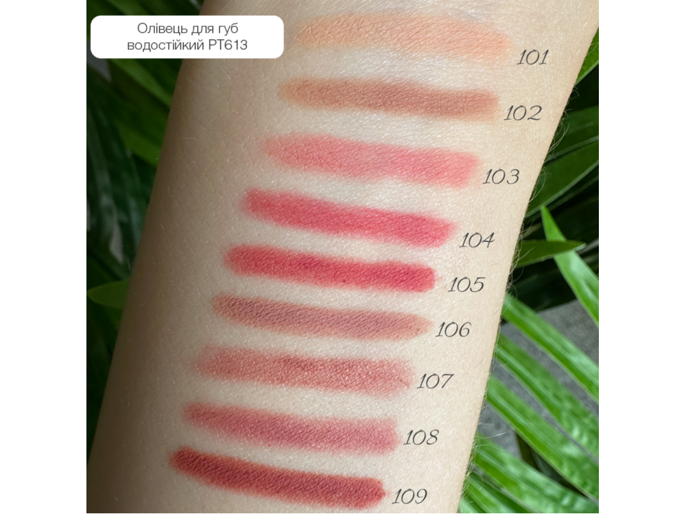 Олівець для губ водостійкий Topface Waterproof Lipliner PT613 105 