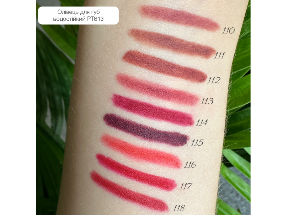 Олівець для губ водостійкий Topface Waterproof Lipliner PT613 116 