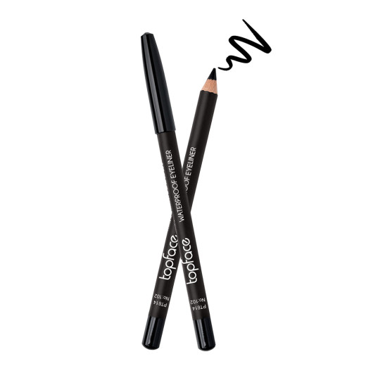 Водостійкий олівець для очей Topface Waterproof Eyeliner PT614 102 