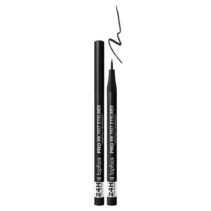 Підводка-фломастер для очей Topface PT619 Pro Ink Felt Eyeliner 001 Noir чорний