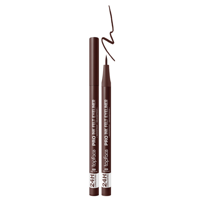 Підводка-фломастер для очей Topface PT619 Pro Ink Felt Eyeliner 002 Bitter Brown коричневий