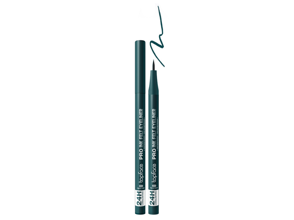 Підводка-фломастер для очей Topface PT619 Pro Ink Felt Eyeliner 004 Alpine Green зелений