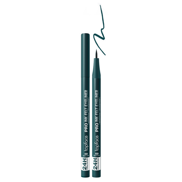 Підводка-фломастер для очей Topface PT619 Pro Ink Felt Eyeliner 004 Alpine Green зелений