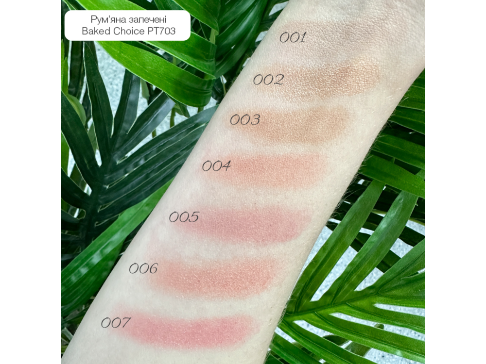 Рум'яна для обличчя Topface Baked Choice Rich Touch Blush On PT703 01 Nude Sparkle 