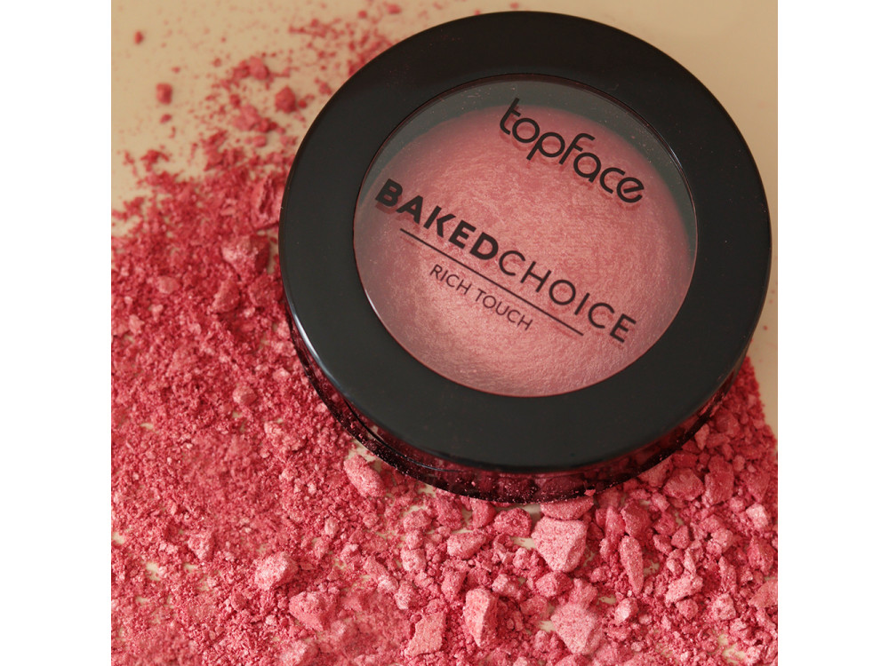 Рум'яна для обличчя Topface Baked Choice Rich Touch Blush On PT703 01 Nude Sparkle 