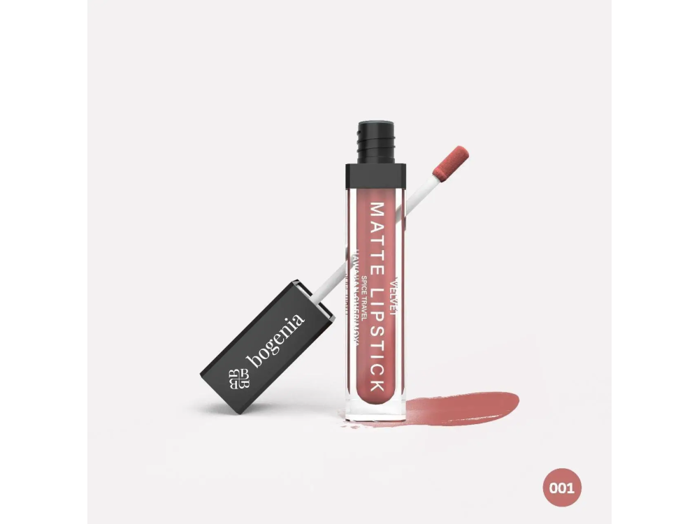 Помада рідка 01 Hawaiian Cherimoya Bogenia Croissant Liquid Matte Lipstick Spice Travel BG720
